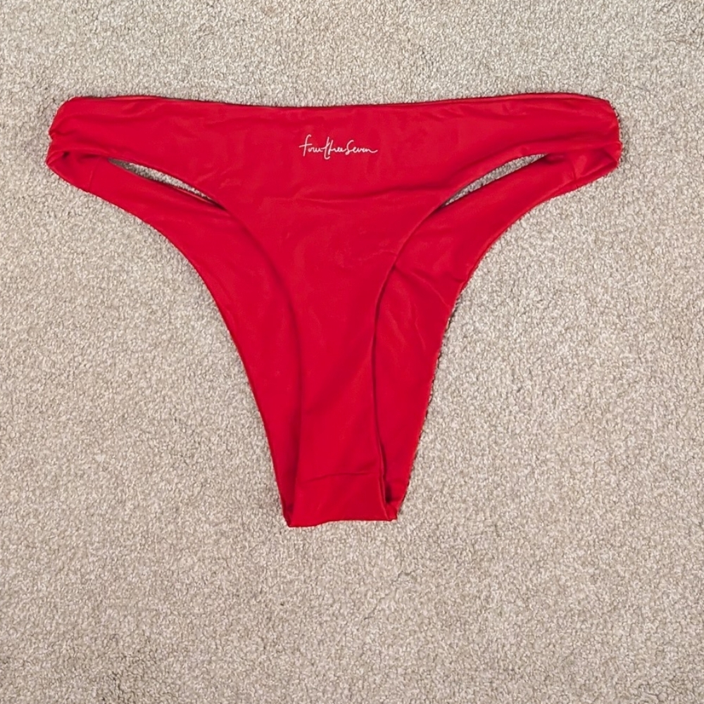437 Red Thong Bikini Bottom